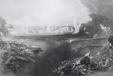 Le Jugement dernier, gravé par Charles Mottram (1807-76) publié par Thomas McLean, 1856